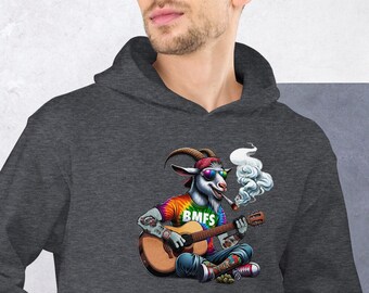 Moletom com capuz Billy Strings Goat: desenho animado engraçado para fãs do BMFS