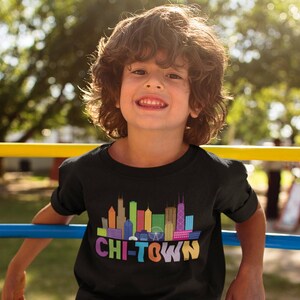 Chi-Town Toddler Tee: Chicago Skyline Kids Shirt
