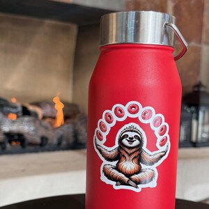 Phish Sloth Juggling Donuts Sticker: Bubble-Free Vinyl
