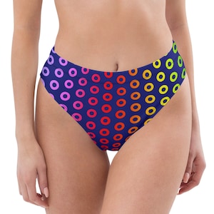 Phish Rainbow Donuts Bikini Bottom, Recycelter BikiniBoden mit hoher Taille, Phish Donut Bikini Bottom, Phish Swimwear, Phish Mexico, Phish Pool