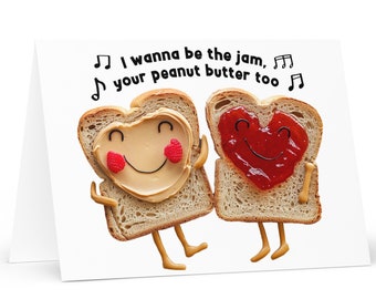 Andy Frasco Card, Andy Frasco and the UN, Peanut Butter and Jelly, Frasco Gift, Frasco Greeting Card. Peanut Butter and Jam Card, PB&J