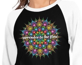 Phish Lizards Raglan: Surrender to the Flow Mandala