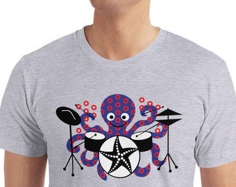 Phish T-shirt, Octopus Drummer, Fishman, Phish Donuts, Fishman Print, Phish Shirt, Phish Gift for Man, Phish Men's Shirt, Phish Gift, Phish