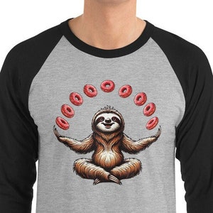 Phish Sloth Baseball Tee, 3/4 sleeve raglan shirt, Phish Sloth Shirt, Phish Long Sleeved Shirt, Phish Clothing Men, Phish Clothing Women
