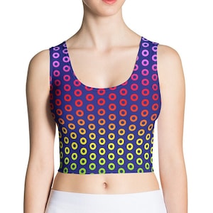 Phish Rainbow Donuts Crop Top, Phish Donut Crop Top, Phish Crop Top, Phish Belly Shirt, Phish Cut off Tee, Phish Belly Top, Phish Donuts Top