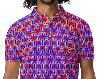 Phish Vegas Donuts Polo Shirt - Slim Fit Psychedelic 70s Print