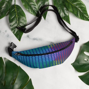 Phish Donut Fanny Pack: Rainbow Prism Psychedelic Print image 4