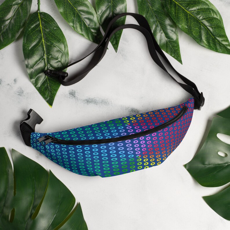 Phish Donut Fanny Pack: Rainbow Prism Psychedelic Print image 4