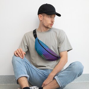 Phish Donut Fanny Pack: Rainbow Prism Psychedelic Print image 3