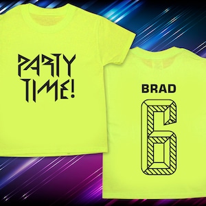 Glow Party T-shirt, Party Time, Blacklight Party, Glow Shirt, Glow T-Shirt, Neon Pink, Neon Yellow, Neon Green, Glow Birthday, Glow Party