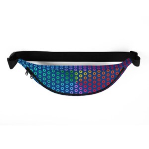 Phish Donut Fanny Pack: Rainbow Prism Psychedelic Print image 7