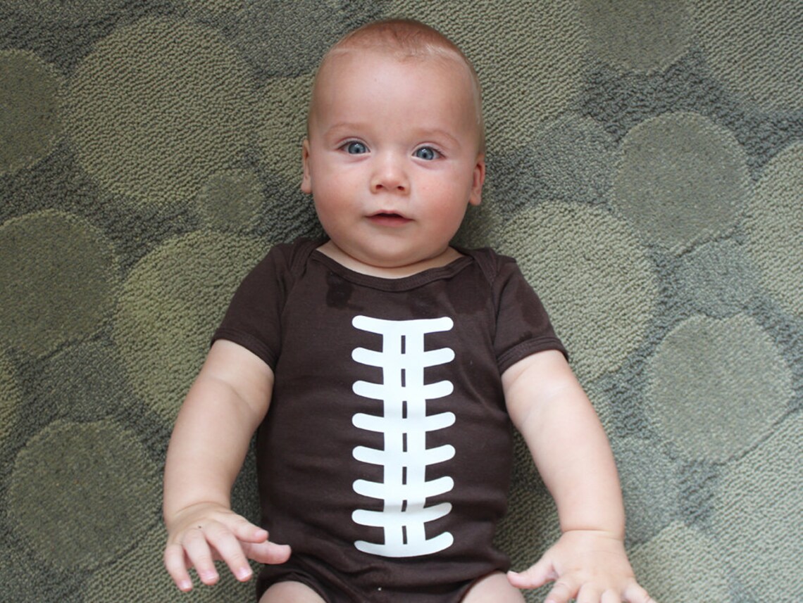 Football Baby Football Onepiece Unisex Football Football Etsy