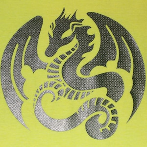Golden Dragon Kids Shirt: Shimmering Scales, Neon Colors