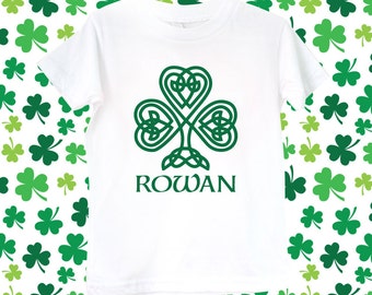 Camiseta irlandesa personalizada: diseño personalizado de trébol celta para el Día de San Patricio