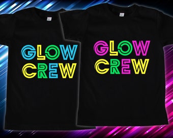 Camisetas fluorescentes, camisetas de fiesta con luz negra, camisetas de grupo neón