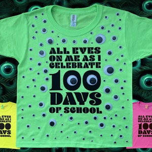 Todos los ojos puestos en mí, camiseta de 100 días de escuela, camiseta de 100 días de globo ocular, camiseta de 100 globos oculares, proyecto de 100 días de escuela, camiseta de 100 globos oculares, 100