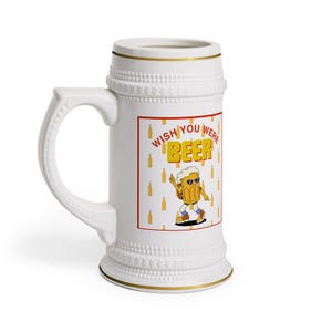 Retro Beer Stein Mug - Perfect Gift for Beer Lovers, Party Decor, Oktoberfest, Barware, Unique Gift, Humorous Motto