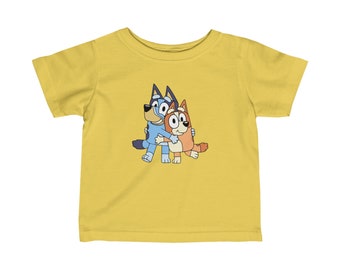 T-shirt da neonato in jersey pregiato Bluey e Bingo