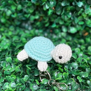 Crochet Turtle Keychain, Sea Turtle Keychain, Keyring, Bag Accessory ...