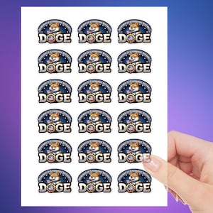 DOGE Meme Stickers: Department of Government Efficiency Decals (18 Pcs)