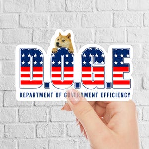 DOGE Elon Musk Sticker: Department of Government Efficiency Decal