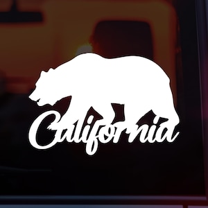 California Bear Vinyl Decal Sticker: Weatherproof Car Window Graphic