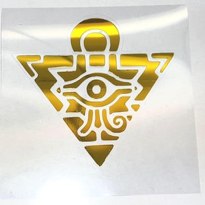 New - Metallic Egypt Gold Puzzle eye Sticker Vinyl Decal Sticker - Size: 3.5 x 3.3 Inches