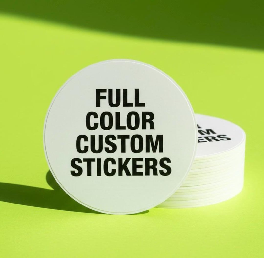 Custom Printed Logo Sticker – Personalized Vinyl Decal - Waterproof ...