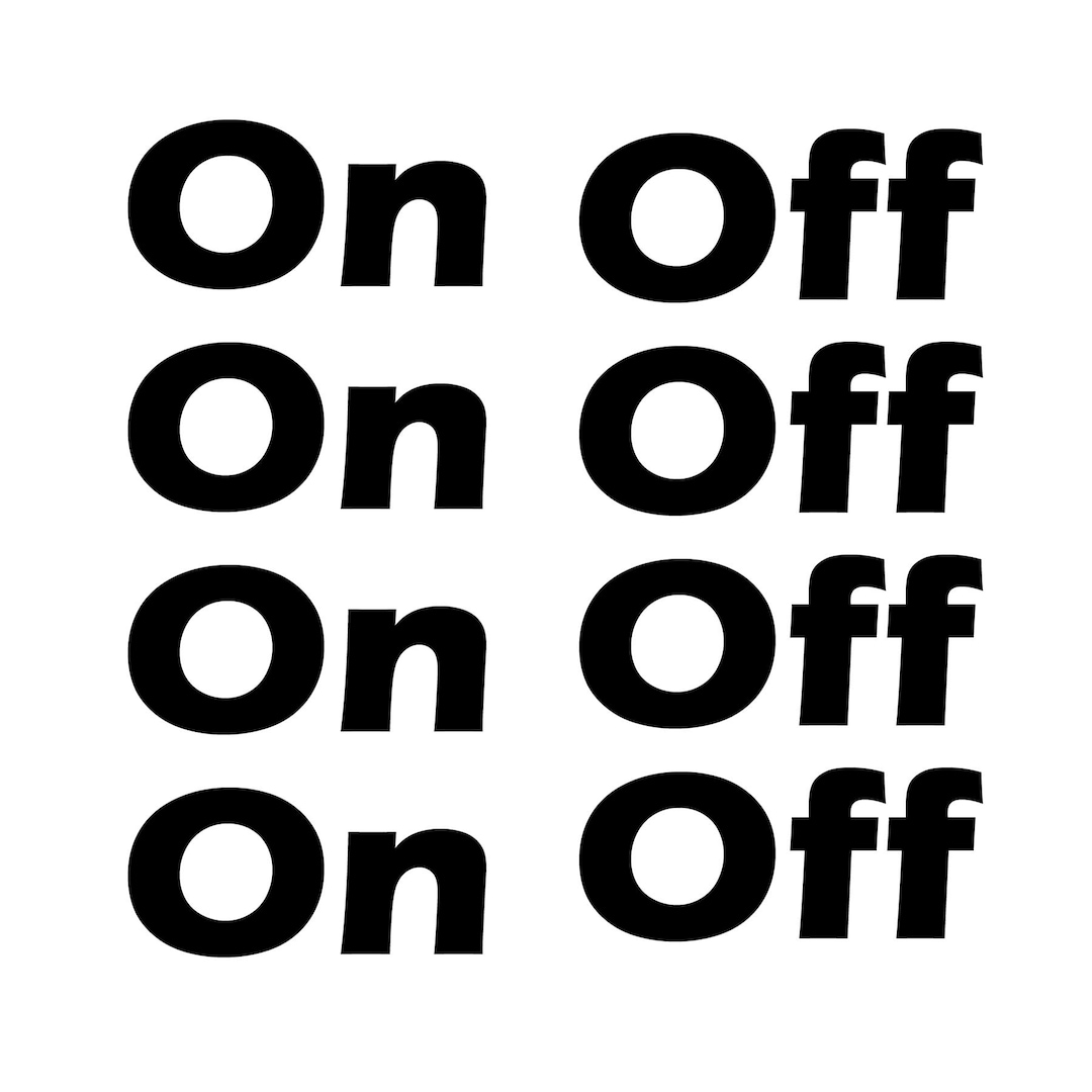 ON OFF Vinyl Decal Stickers - Waterproof Switch Labels - Etsy