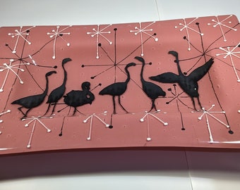 Pink Flamingo Plate