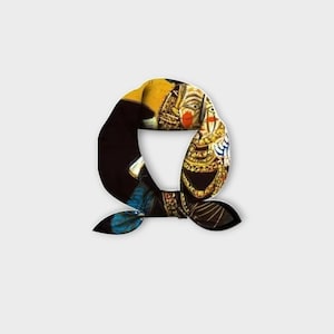 Picasso Inspired Silky Scarf: Abstract Cubist Art Accessory