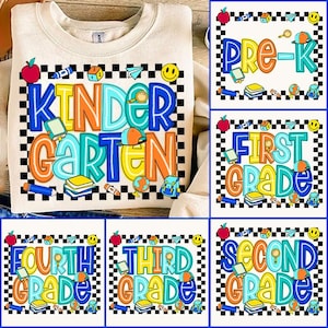 Preppy Back To School Bundle For Boys Bundle PNG, School Boy Ball cap Checkered PNG, Pre-K Kindergarten 1st/2nd 3rd Grade Png Sublimation