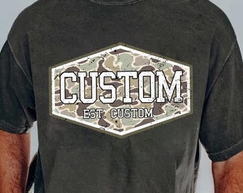 Custom Vintage Camo Dad Est Png File, Dad Camouflage Png, Dad Camo Png, Dad Png, Retro Daddy Png, Father's Day Gift, Dad Shirt Design