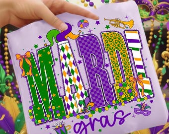 Retro Mardi Gras Y'all png, Mardi Gras png, Fleur de Lis coquette png, penseelstreek Mardi Gras png, Mardi Gras Coquette png, Louisiana png