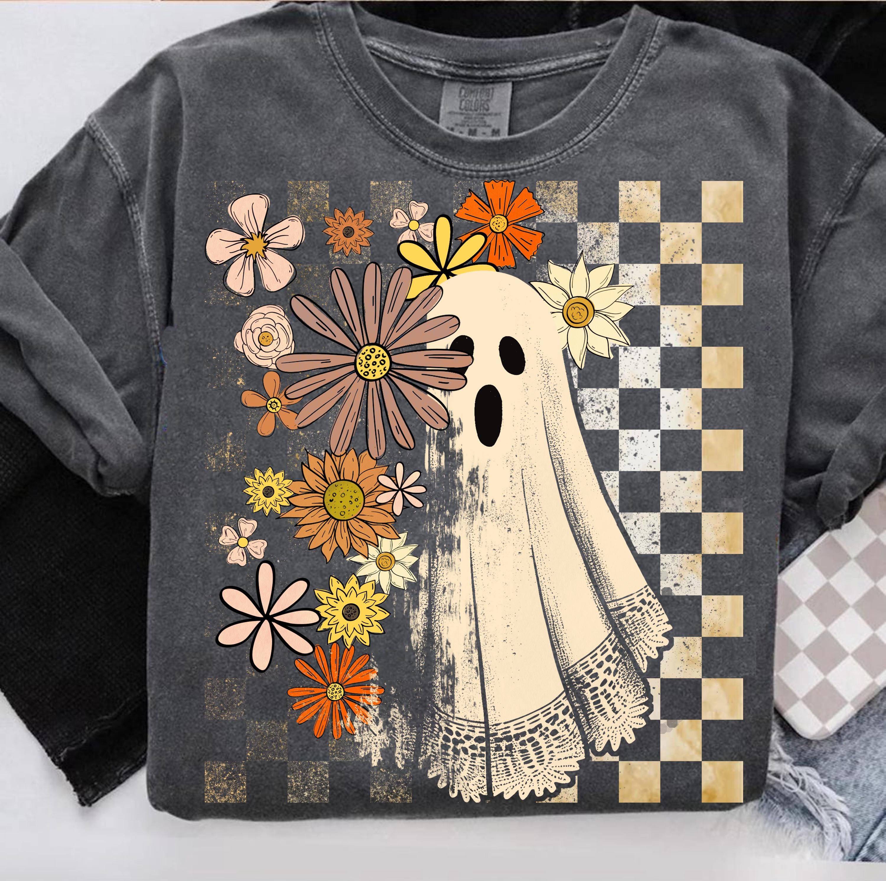 Halloween Fall Ghost Lace Floral Png, Girly Pumpkin Png, Boho Floral Fall Png, Halloween Png, Autumn Vibes Png, Spooky Season Png, Trending