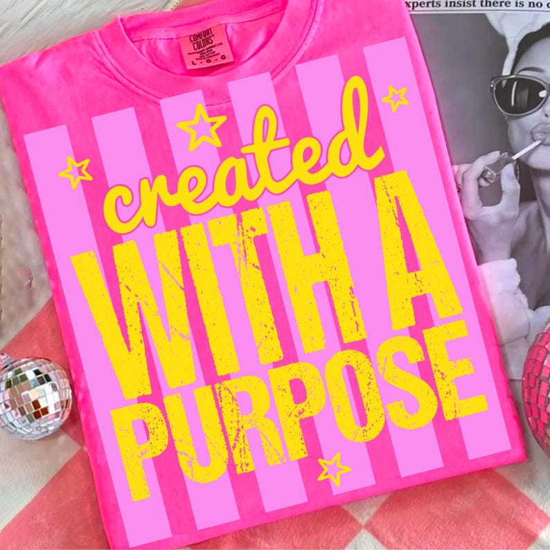 Neon Striped Inspirational Png Bundle, Christian Png, Created With A Purpose Png, Always Be Kind Png, Know Your Worth Png, Mental Health Png image 5