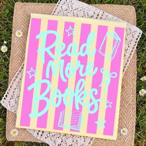 Lire la suite de livres coquette rayures bleues roses et bleues, rat de bibliothèque png, lecture tendance, club de lecture girly png, amateurs de lecture image 4