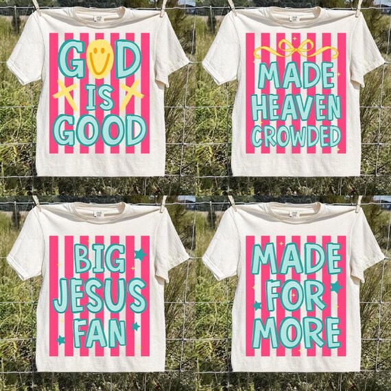 Striped Jesus Bundle Png, Big Jesus Fan Png, Made for More Png, Bibile verse png, Christian God is good png, Faith PNG, Religious PNG, Girly