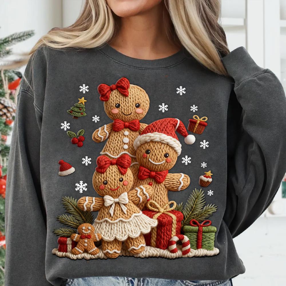 Faux Yarn Gingerbread Christmas Png, Gingerbread Png, Funny Christmas ...