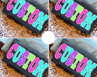 Custom Neon School Occupation Checkered PNG, Teacher Back to School PNG Neon Disstressed, Coquette Para/ Librarian, Hand Drawn,Colorful