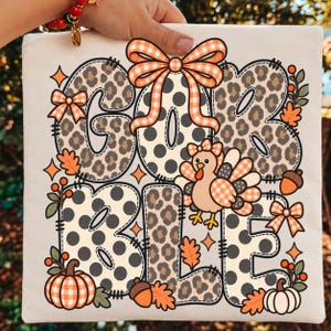Italiano: Retro Gobble Turkey Leopard PNG, Coquette Floral Autumn PNG, Retro Fall Pumpkin Gingham PNG, Rustic Thanksgiving png, Distressed, Bow