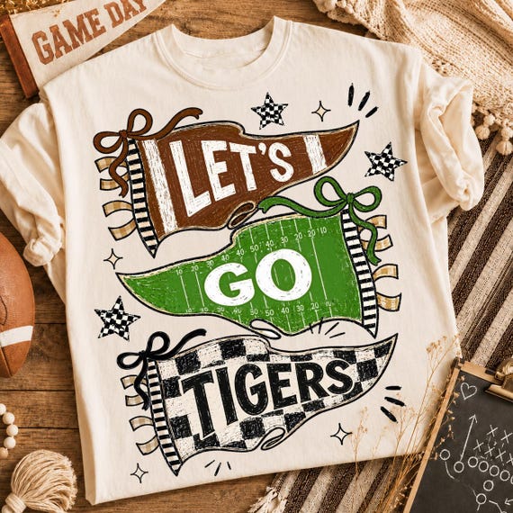 Preppy Football Mascot Png, Touchdown Png, Football Spirit PNG, Football Checkered Dots, Let's Go Football Team Png, Game Day School, Cheer