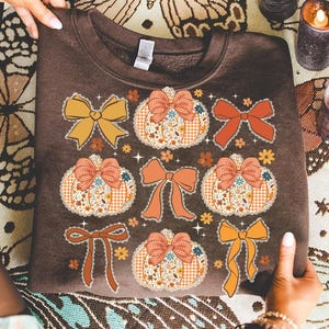 Preppy Floral Fall Pumpkin png, Pumpkin Lace png, Ditsy Floral Fall png, Autumn png, Coquette Fall png, Pumpkin Spice Png, Tis The Season