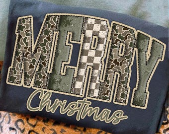 Merry Christmas Camo Png, Coquette Camo Christmas Tree PNG, Preppy Christmas Tree png, Trendy png, Girly Xmas, Hand Drawn Camo Checkered