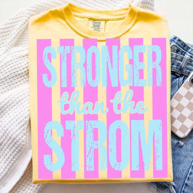 Neon Striped Inspirational Png Bundle, Christian Png, Created With A Purpose Png, Always Be Kind Png, Know Your Worth Png, Mental Health Png image 3