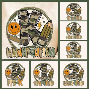 Preppy Back To School Bundle For Boys Bundle PNG, School Boy PNG, Boys Camo Png, Pre-K Kindergarten 1st/2nd 3rd Grade Png Sublimation Design