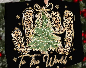 Freude der Welt Png, Leopard Weihnachtsbaum Png, Preppy Weihnachten Png, Faux Glitter Png, Jesus ist der Grund, Christliche Png, Urlaub Png
