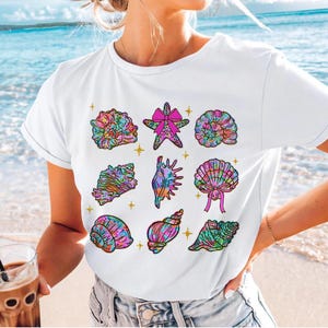 Wildflower Seashell Clam Summer Png, Summer Vibes Png, Floral Summer Png, Summer Beach Png, Wildflower Summer Design, Summer Vacation Png