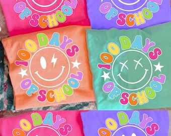 Pacchetto PNG Smiley Neon 100 giorni di scuola, 100° giorno di scuola Png, Insegnante 100 giorni di scuola Png, Buon 100 giorni di scuola ragazzo ragazza Png