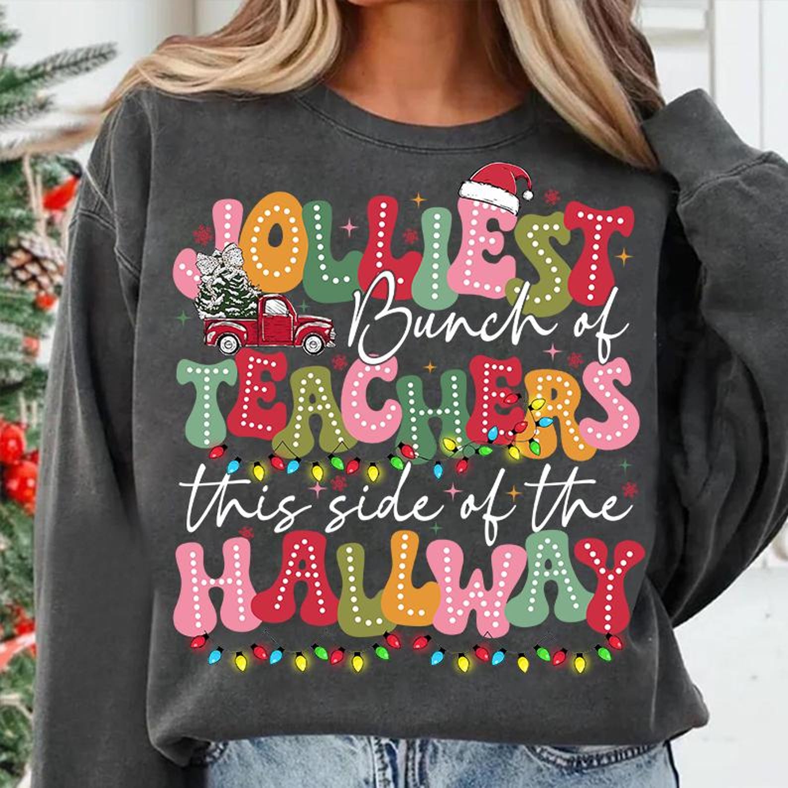 Jolliest Bunch of Teachers Png, Teacher Christmas Png, Funny Teacher ...
